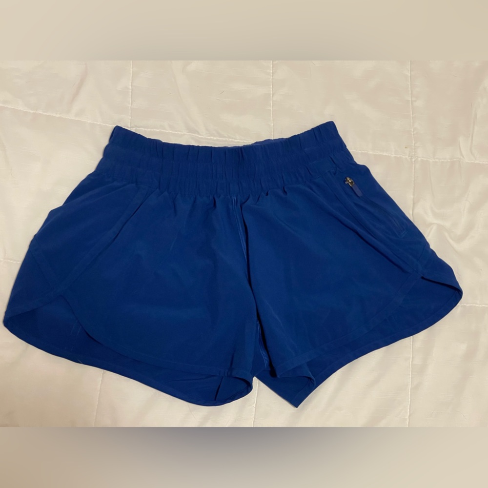 Royal blue lululemon tracker shorts